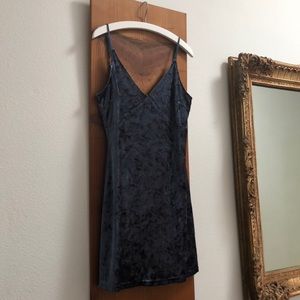 Boutique Navy velvet dress